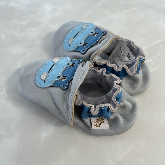 Genuine Leather Baby Infant Shoes Tickle Toes Elastic Enclosure Slip-on Moccasin - Picture 2 of 6